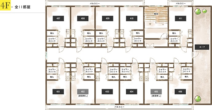 x-garden桜台間取り図4F